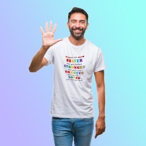 Pure Cotton Bio-Washed T-Shirt Chest Printed-Inspire Series -1-by ZingerTees-Unisex-EL9120012