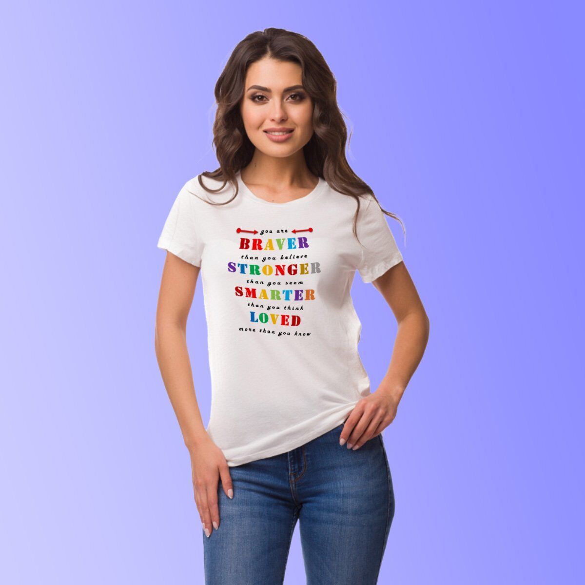 Pure Cotton Bio-Washed T-Shirt Chest Printed-Inspire Series -1-by ZingerTees-Unisex-EL9120012 - Image 3