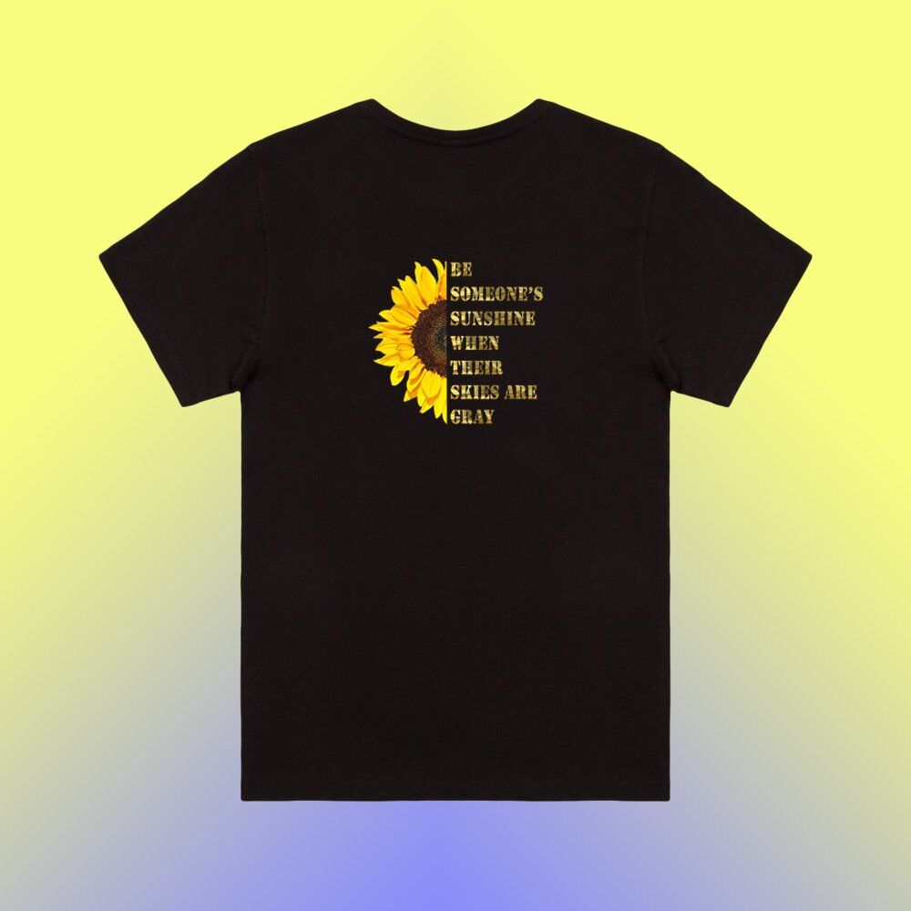 Pure Cotton Bio-Washed T-Shirt Chest Printed-Inspire Series-Sunshine-by ZingerTees-Unisex-EL9120013 - Image 4