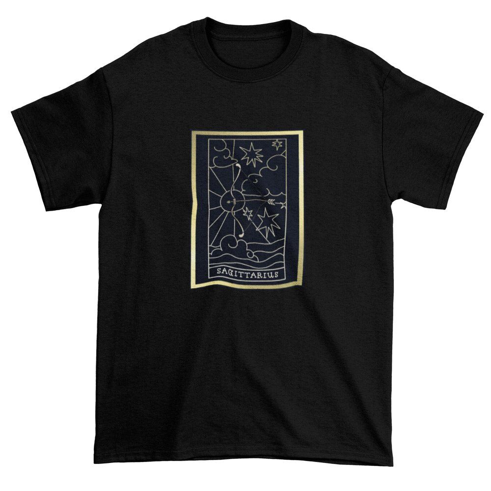 Pure Cotton Bio-Washed T-Shirt Chest Printed-Zodiac Sign Series-1-SAGITTARIUS Design-By Zingertees-Unisex-EL9120085 - Image 3