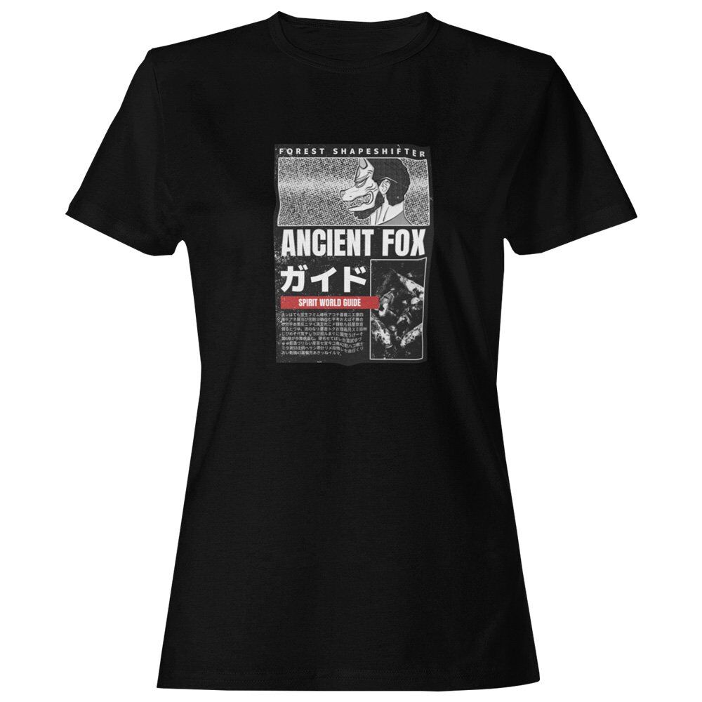 Pure Cotton Bio-Washed T-Shirt Chest Printed-Japanese Anime Art Series - 1 - Ancient Fox Design-by ZingerTees-Unisex-EL9120215 - Image 5