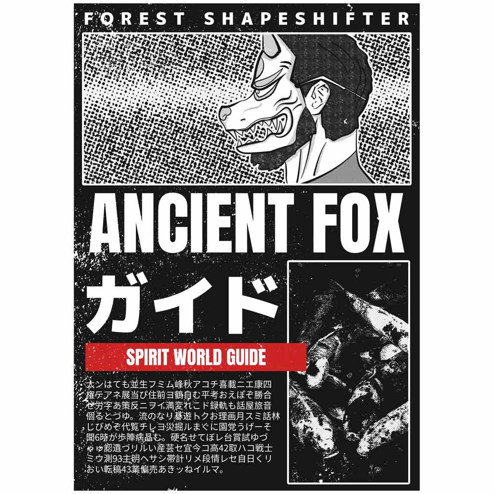 Pure Cotton Bio-Washed T-Shirt Chest Printed-Japanese Anime Art Series - 1 - Ancient Fox Design-by ZingerTees-Unisex-EL9120215 - Image 10