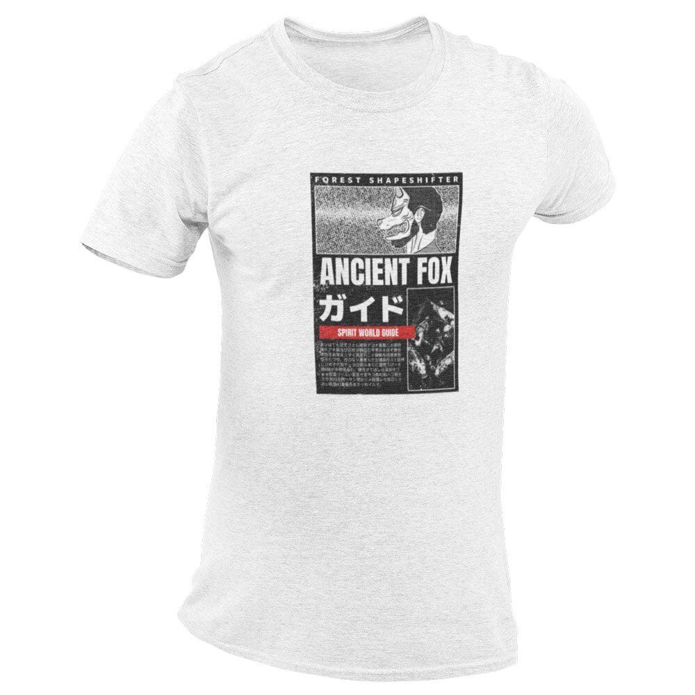 Pure Cotton Bio-Washed T-Shirt Chest Printed-Japanese Anime Art Series - 1 - Ancient Fox Design-by ZingerTees-Unisex-EL9120215 - Image 8
