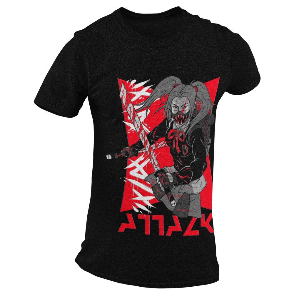Pure Cotton Bio-Washed T-Shirt Chest Printed-Japanese Anime Art Series - 15 - Underground Rebels Attack Design-by ZingerTees-Unisex-EL9120229 - Image 8