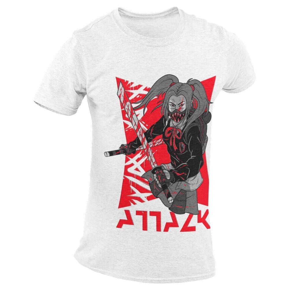Pure Cotton Bio-Washed T-Shirt Chest Printed-Japanese Anime Art Series - 15 - Underground Rebels Attack Design-by ZingerTees-Unisex-EL9120229 - Image 7