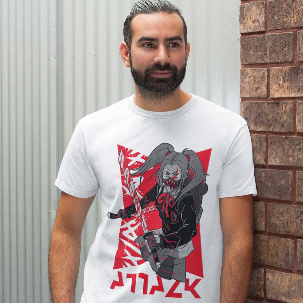 Pure Cotton Bio-Washed T-Shirt Chest Printed-Japanese Anime Art Series - 15 - Underground Rebels Attack Design-by ZingerTees-Unisex-EL9120229 - Image 4