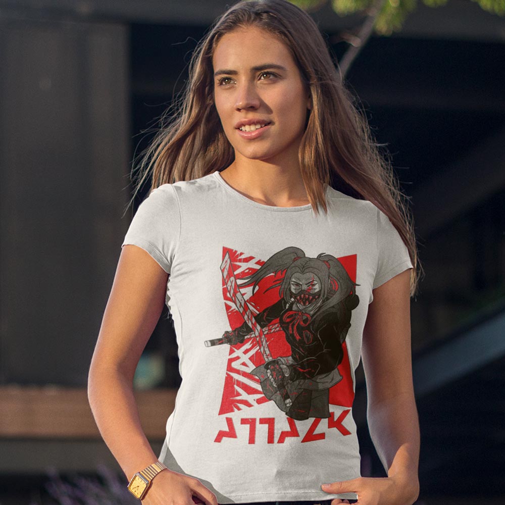 Pure Cotton Bio-Washed T-Shirt Chest Printed-Japanese Anime Art Series - 15 - Underground Rebels Attack Design-by ZingerTees-Unisex-EL9120229