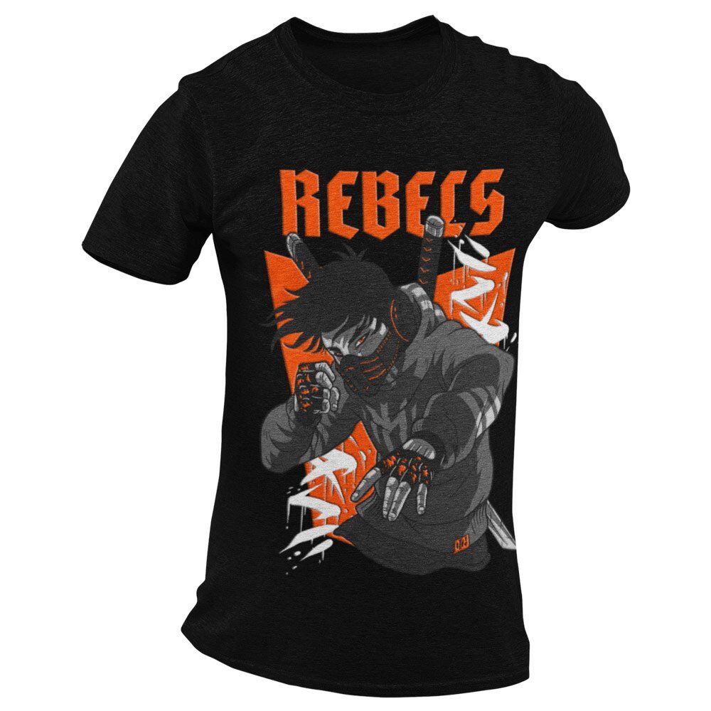 Pure Cotton Bio-Washed T-Shirt Chest Printed-Japanese Anime Art Series - 16 - Underground Rebels Design-by ZingerTees-Unisex-EL9120230 - Image 5