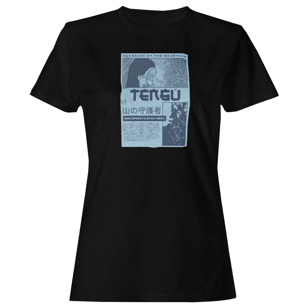 Pure Cotton Bio-Washed T-Shirt Chest Printed-Japanese Anime Art Series - 3 - Tengu Mountain Guardian Design-by ZingerTees-Unisex-EL9120217 - Image 6