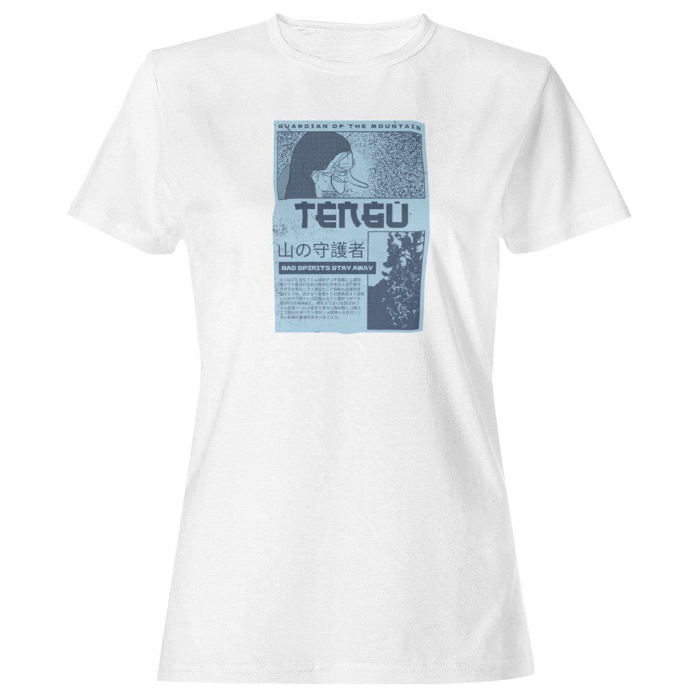 Pure Cotton Bio-Washed T-Shirt Chest Printed-Japanese Anime Art Series - 3 - Tengu Mountain Guardian Design-by ZingerTees-Unisex-EL9120217 - Image 5