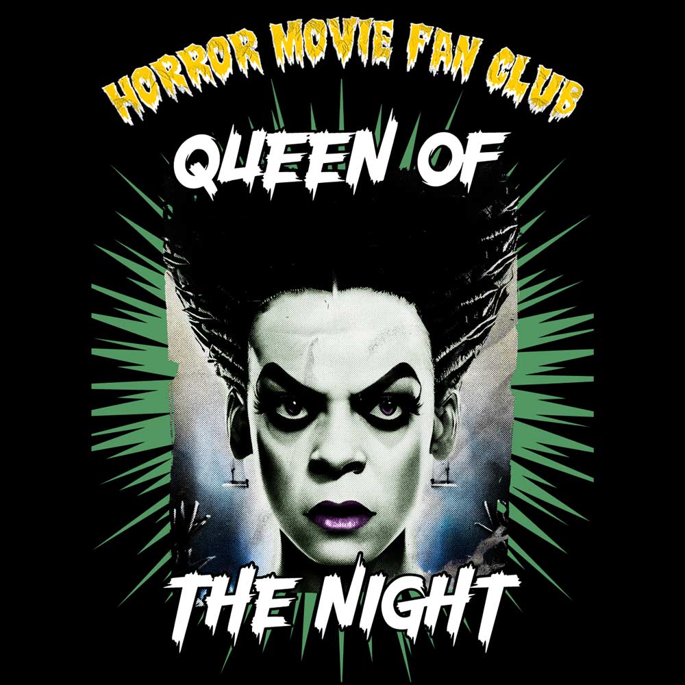 Pure Cotton Bio-Washed T-Shirt Chest Printed-Horror Movie Club Series -5-Witch Queen of the Night Design-by ZingerTees-Unisex-EL9120169 - Image 5