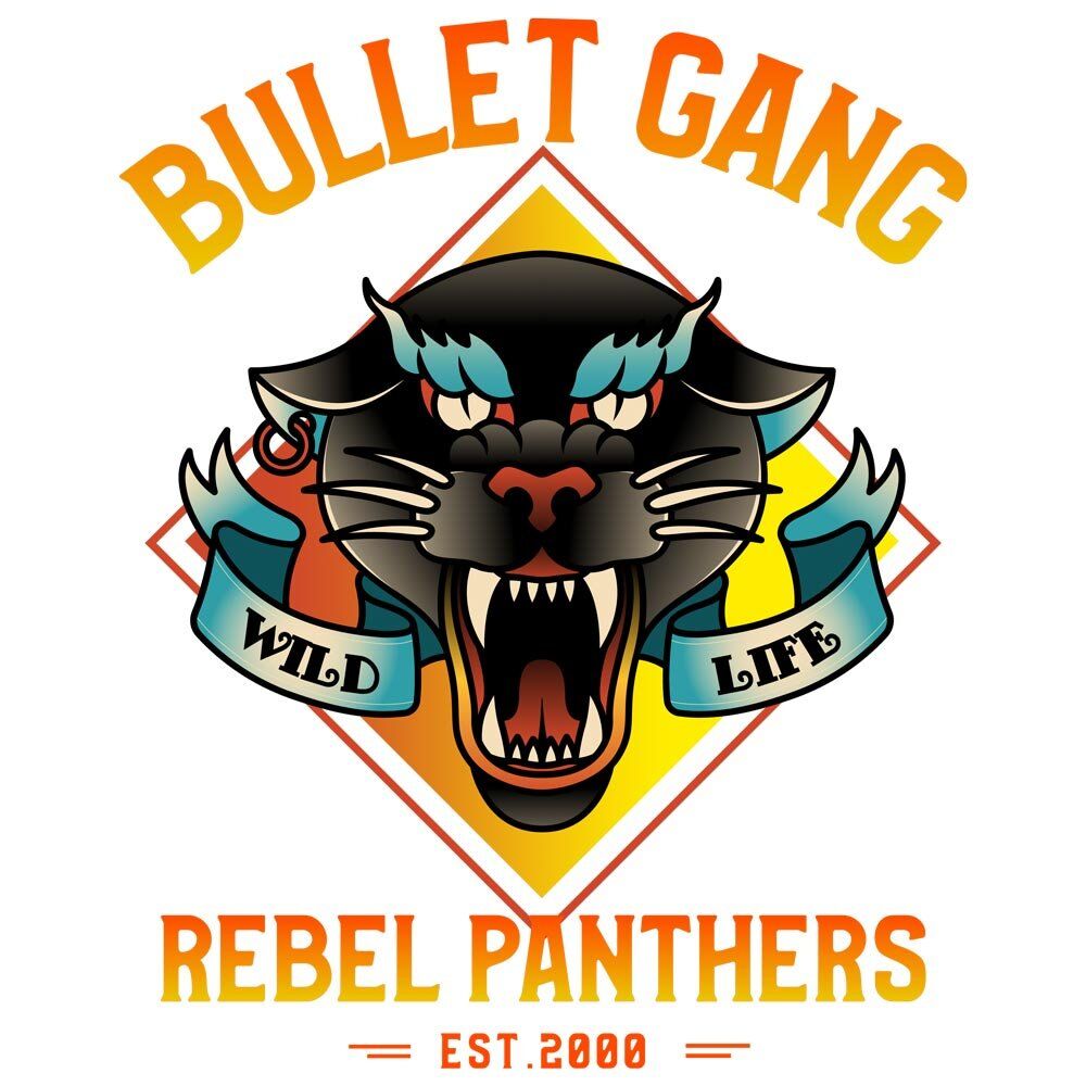 Printed Hoodie-Bullet Gang Rebel Panther Est.2000 - Biker Design-by ZingerTees-Unisex-EL9410016 - Image 7