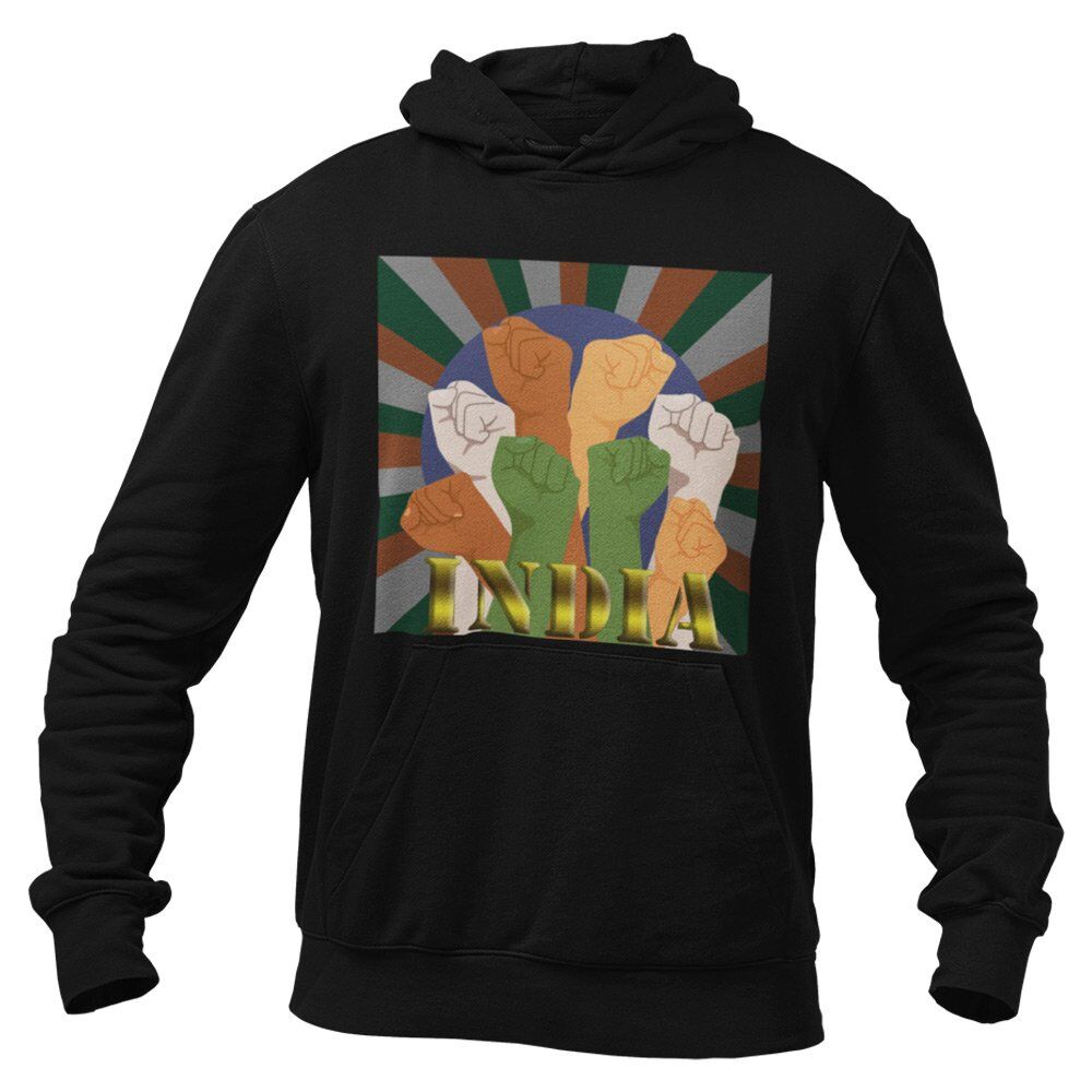 Printed Hoodie-Celebrate India Series - New And Powerful India Design-by ZingerTees-Unisex-EL9410024 - Image 8