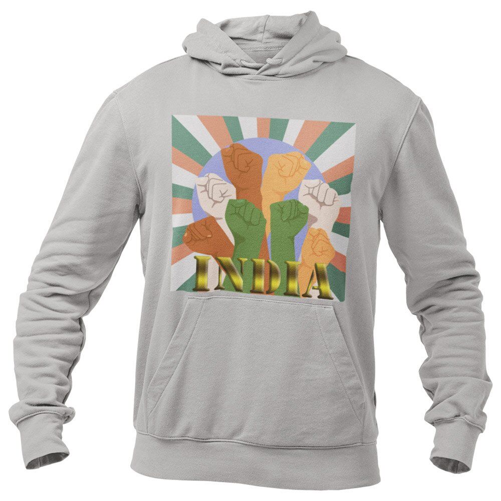 Printed Hoodie-Celebrate India Series - New And Powerful India Design-by ZingerTees-Unisex-EL9410024 - Image 7
