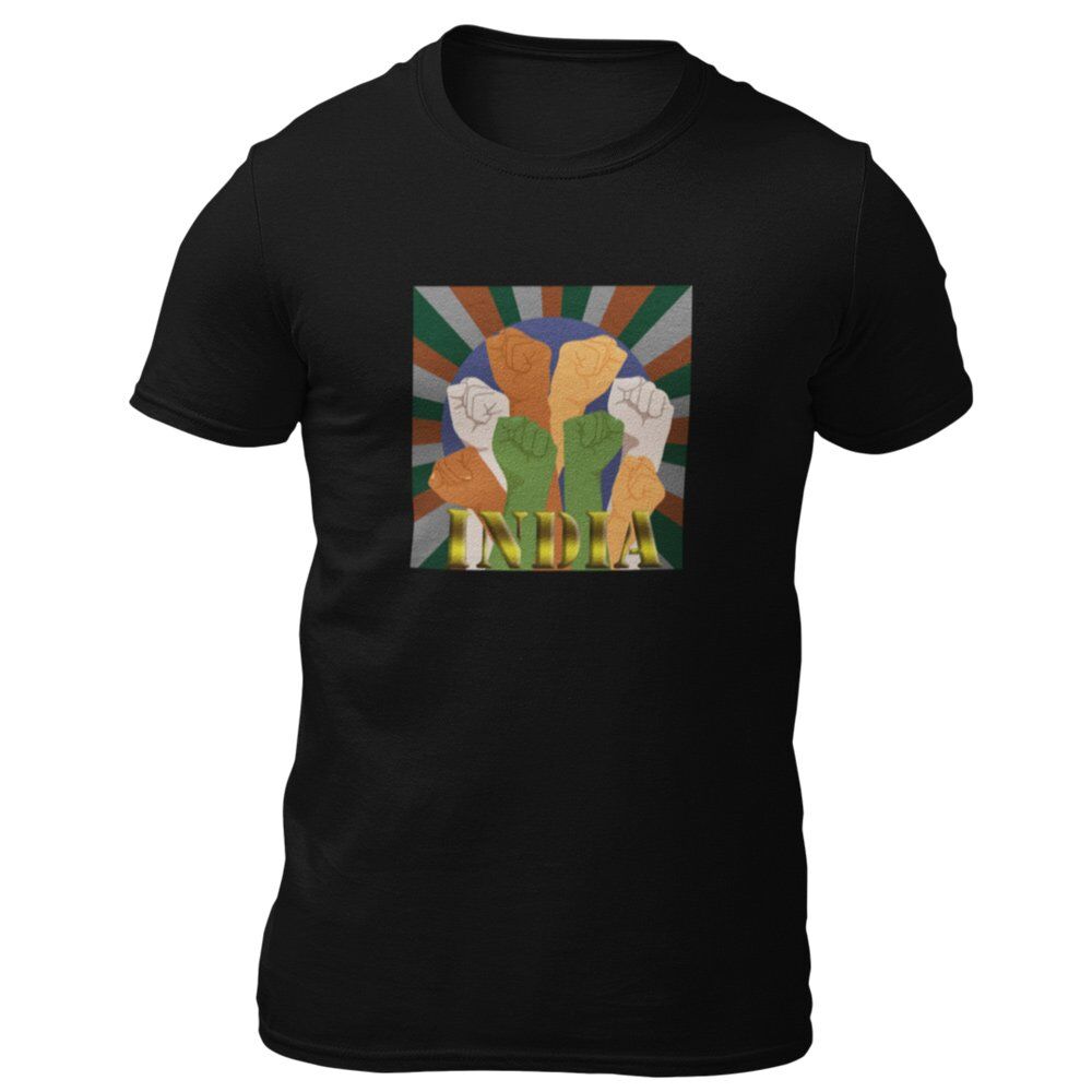 Pure Cotton Bio-Washed T-Shirt Chest Printed-Celebrate India Series - New And Powerful India Design-by ZingerTees-Unisex-EL9120250 - Image 5