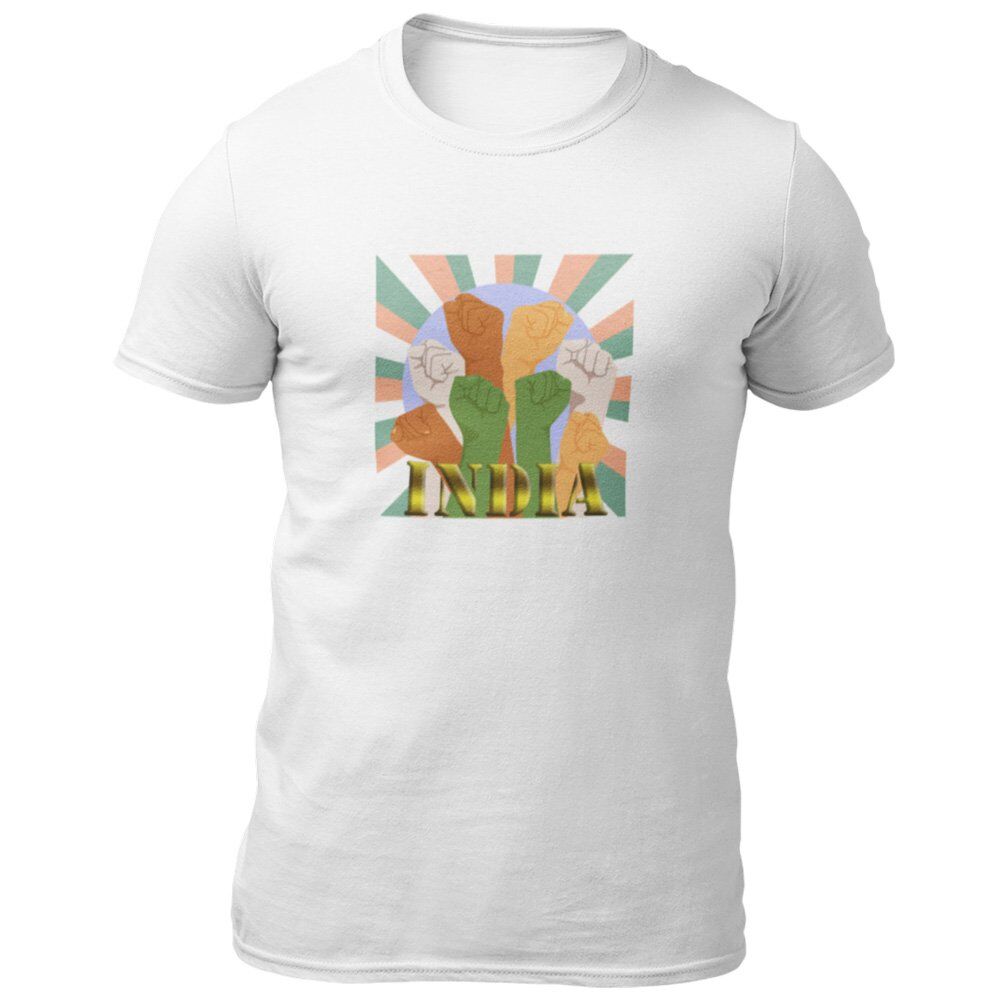 Pure Cotton Bio-Washed T-Shirt Chest Printed-Celebrate India Series - New And Powerful India Design-by ZingerTees-Unisex-EL9120250 - Image 6
