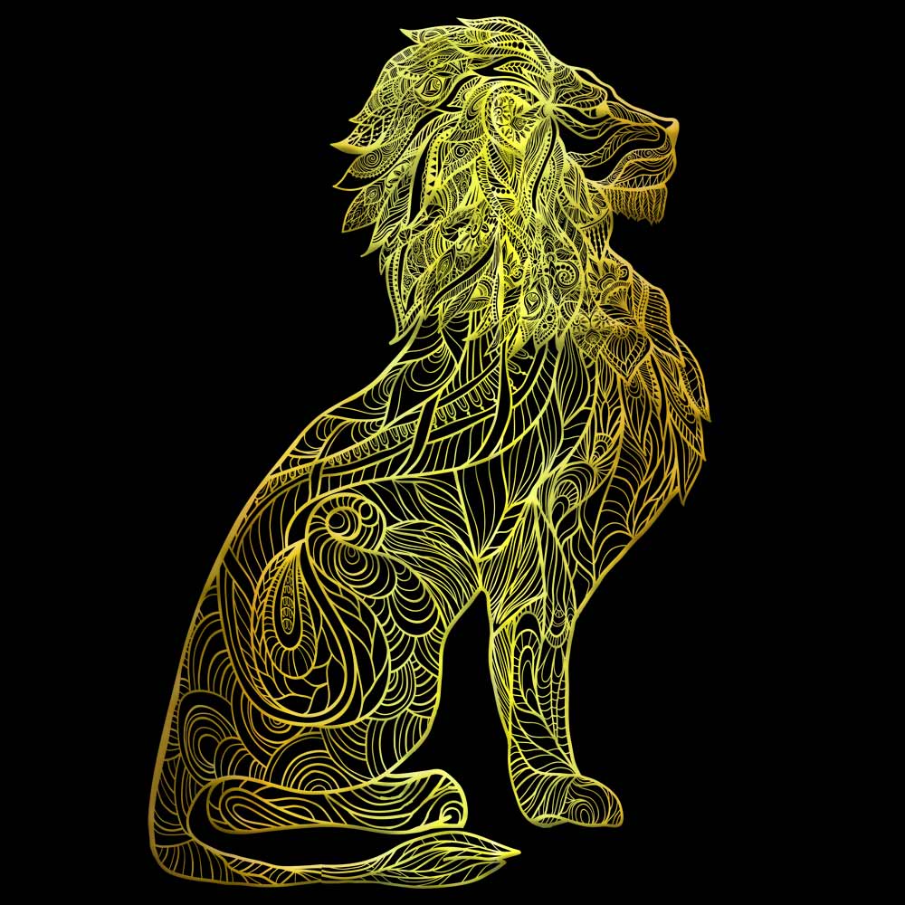 Pure Cotton Bio-Washed Chest Printed T-Shirt - Eco Earth - Lion Mandala Design-by ZingerTees-Unisex-EL9120295 - Image 9