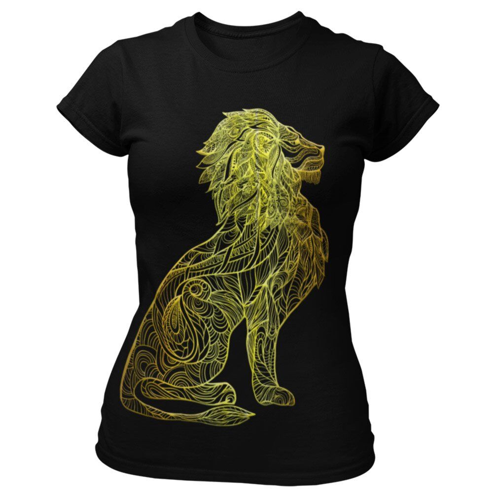 Pure Cotton Bio-Washed Chest Printed T-Shirt - Eco Earth - Lion Mandala Design-by ZingerTees-Unisex-EL9120295 - Image 6