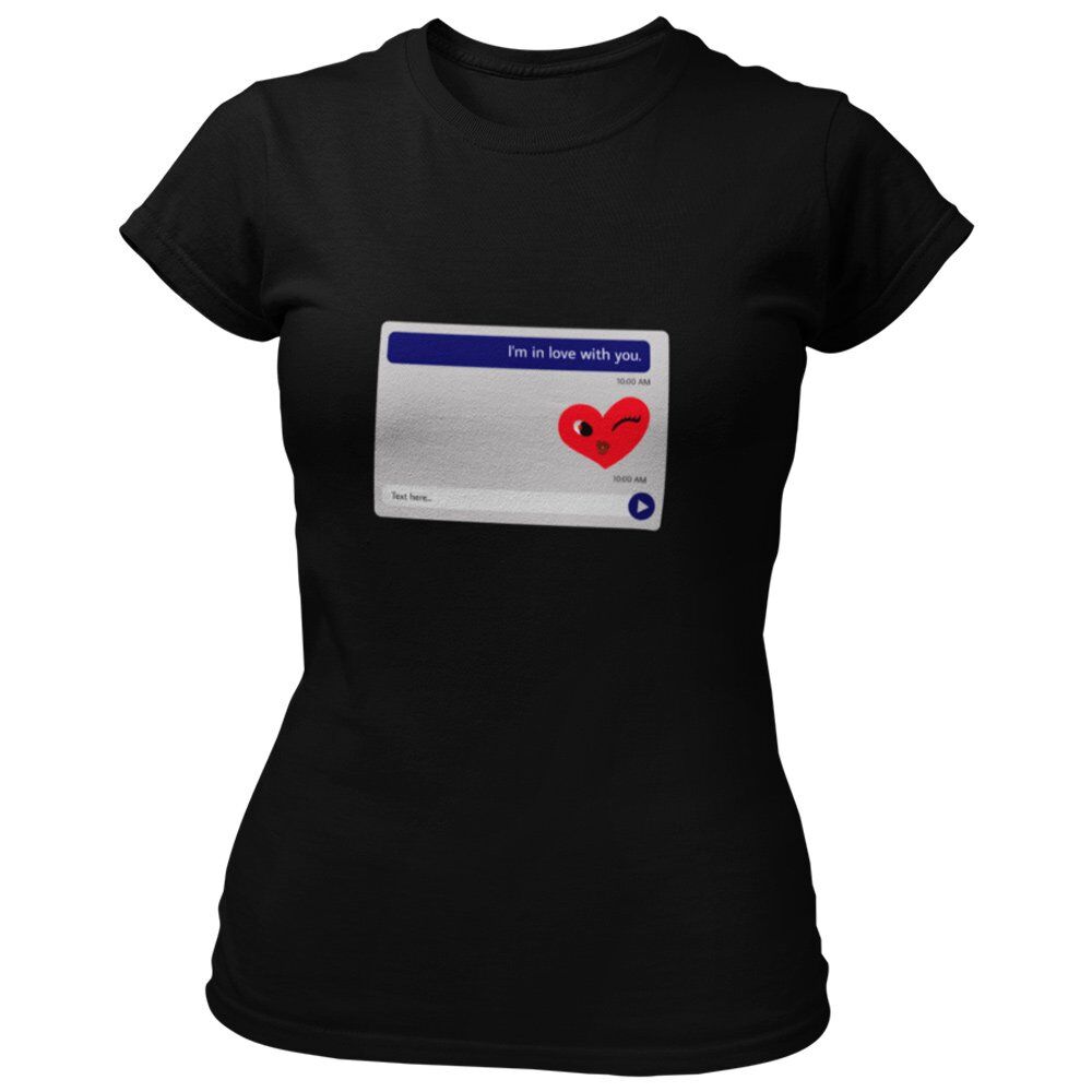 Pure Cotton Bio-Washed T-Shirt Chest Printed-Valentine's Day - I'm in love with you Design-by ZingerTees-Unisex-EL9120269 - Image 7