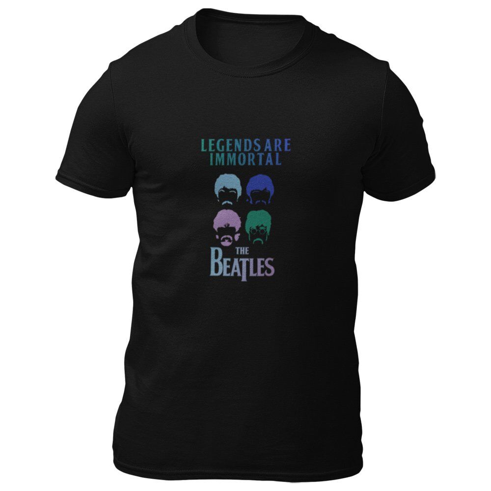 Pure Cotton Bio-Washed T-Shirt Chest Printed-Tribute to The Beatles-Rock Music Legends-6-by ZingerTees-Unisex-EL9120341 - Image 4