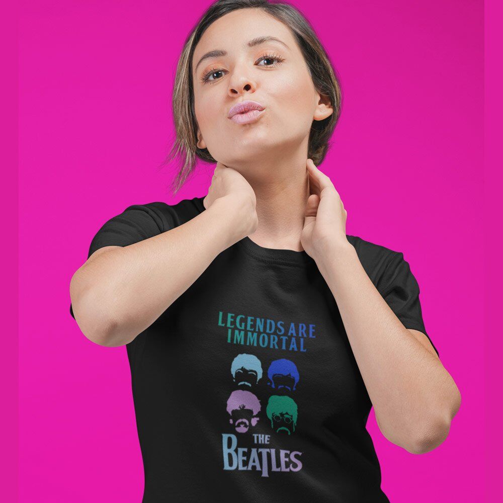 Pure Cotton Bio-Washed T-Shirt Chest Printed-Tribute to The Beatles-Rock Music Legends-6-by ZingerTees-Unisex-EL9120341 - Image 5