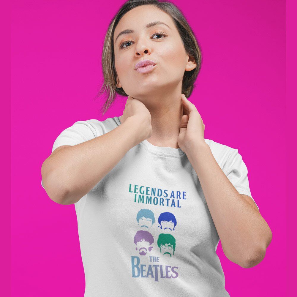 Pure Cotton Bio-Washed T-Shirt Chest Printed-Tribute to The Beatles-Rock Music Legends-6-by ZingerTees-Unisex-EL9120341 - Image 7