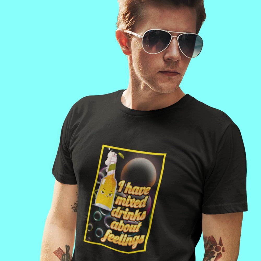 Pure Cotton Bio-Washed T-Shirt Chest Printed-Funny Slogan-Beer Fun Design-2-by ZingerTees-Unisex-EL9120387 - Image 4