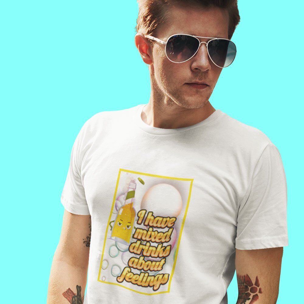 Pure Cotton Bio-Washed T-Shirt Chest Printed-Funny Slogan-Beer Fun Design-2-by ZingerTees-Unisex-EL9120387 - Image 2