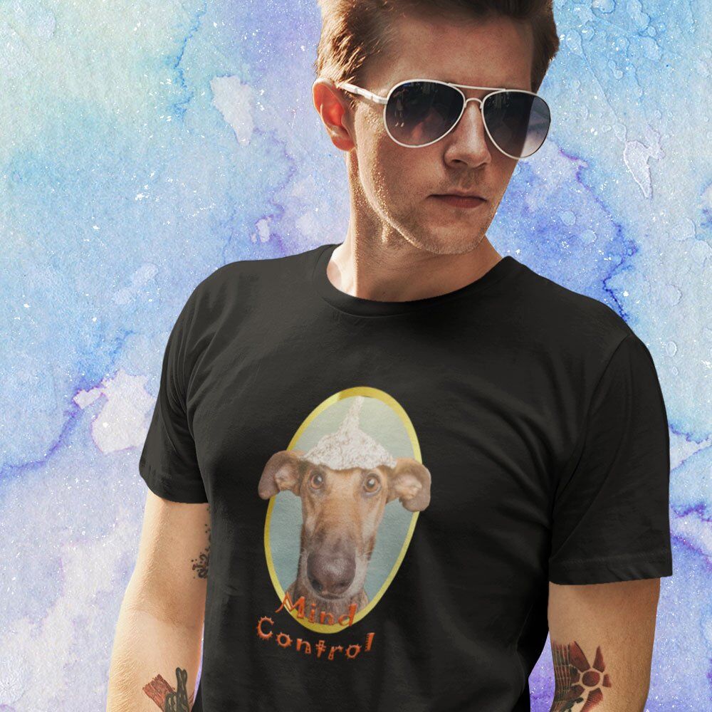 Pure Cotton Bio-Washed T-Shirt Chest Printed-Slogan Funny Dog-Alien Mild Control-Design-15-by ZingerTees-Unisex-EL9120466 - Image 4