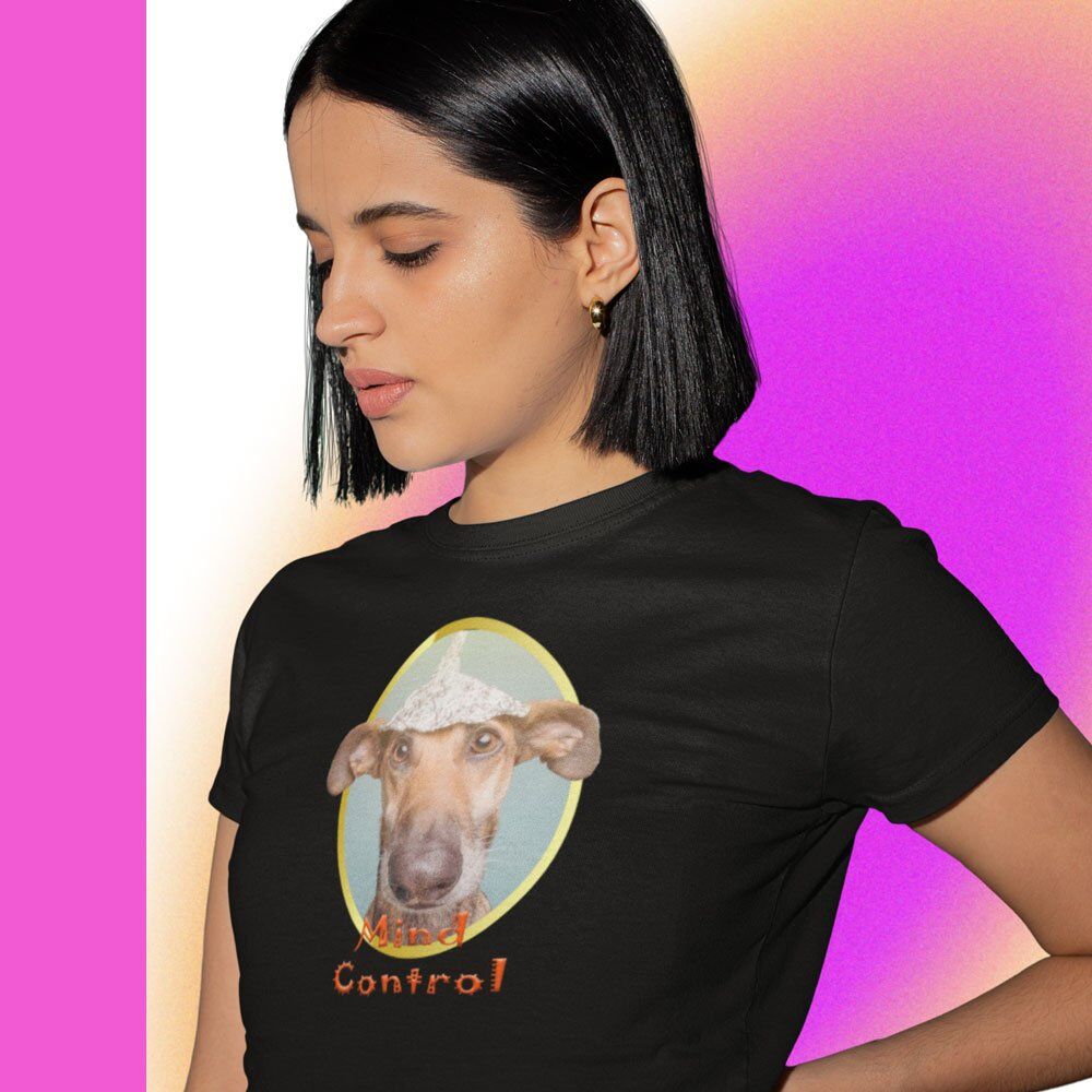 Pure Cotton Bio-Washed T-Shirt Chest Printed-Slogan Funny Dog-Alien Mild Control-Design-15-by ZingerTees-Unisex-EL9120466