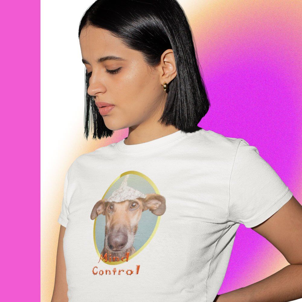 Pure Cotton Bio-Washed T-Shirt Chest Printed-Slogan Funny Dog-Alien Mild Control-Design-15-by ZingerTees-Unisex-EL9120466 - Image 3