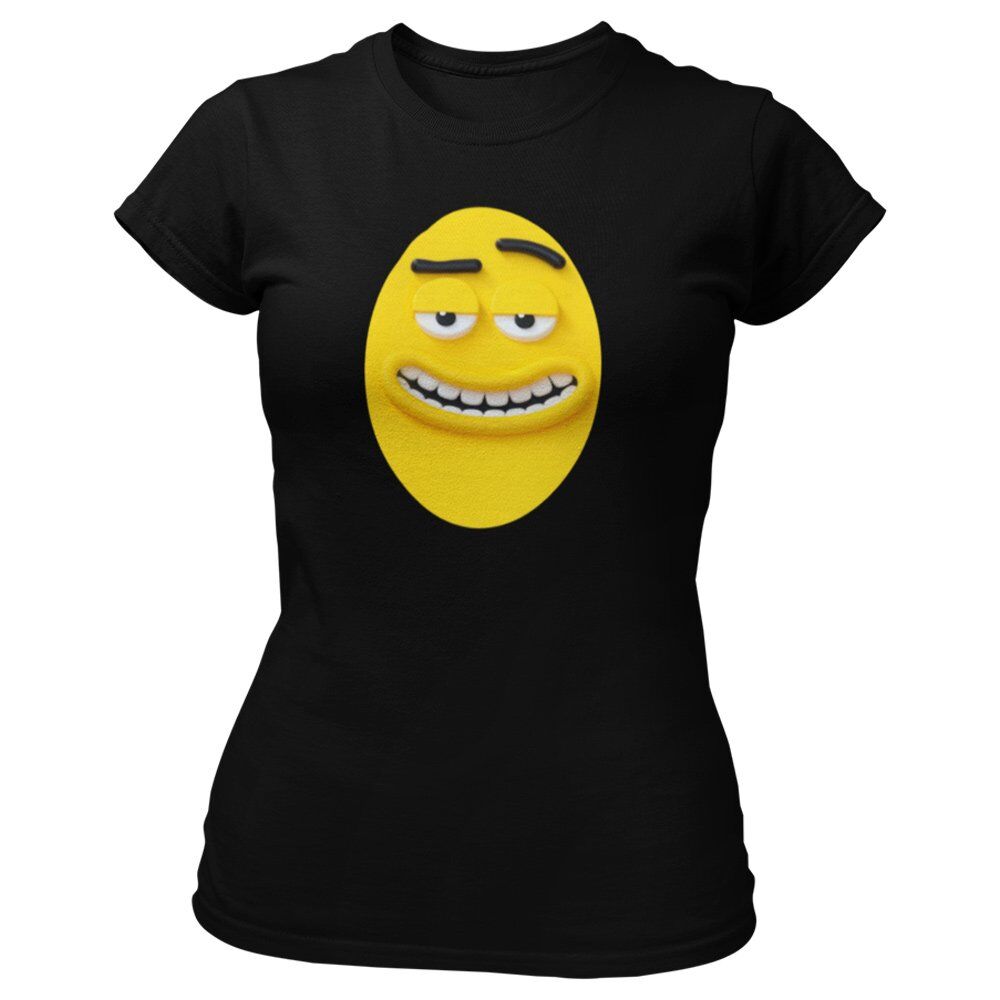 Pure Cotton Bio-Washed T-Shirt Chest Printed-Funny Egg head Emoji Design-8-by ZingerTees-Unisex-EL9120454 - Image 7