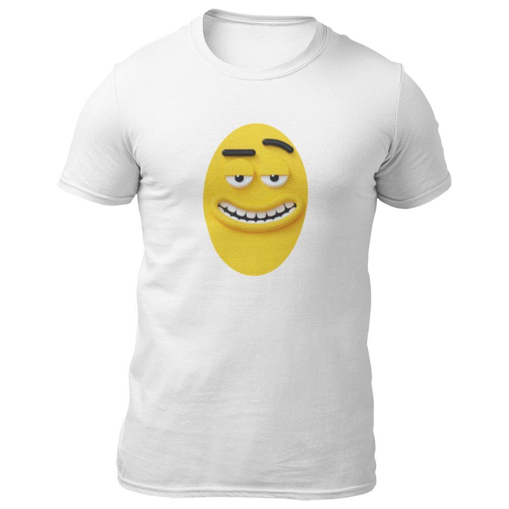Pure Cotton Bio-Washed T-Shirt Chest Printed-Funny Egg head Emoji Design-8-by ZingerTees-Unisex-EL9120454 - Image 6