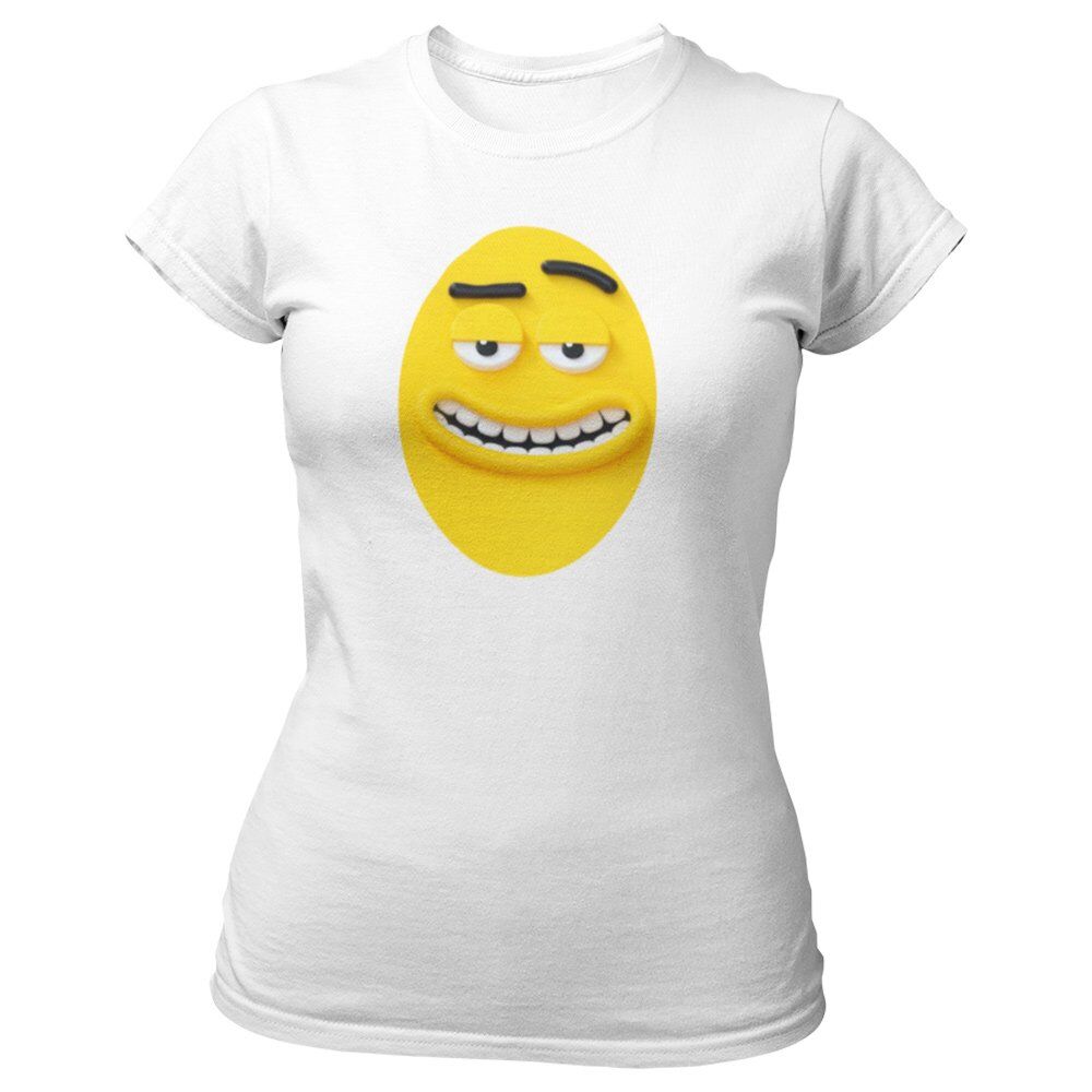 Pure Cotton Bio-Washed T-Shirt Chest Printed-Funny Egg head Emoji Design-8-by ZingerTees-Unisex-EL9120454 - Image 5
