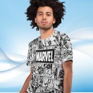 Super Dry-fit Printed T-Shirt – Superhero Series – Tribute to Stan Lee from Marvel – Design – by ZingerTees-Unisex-EL9120332
