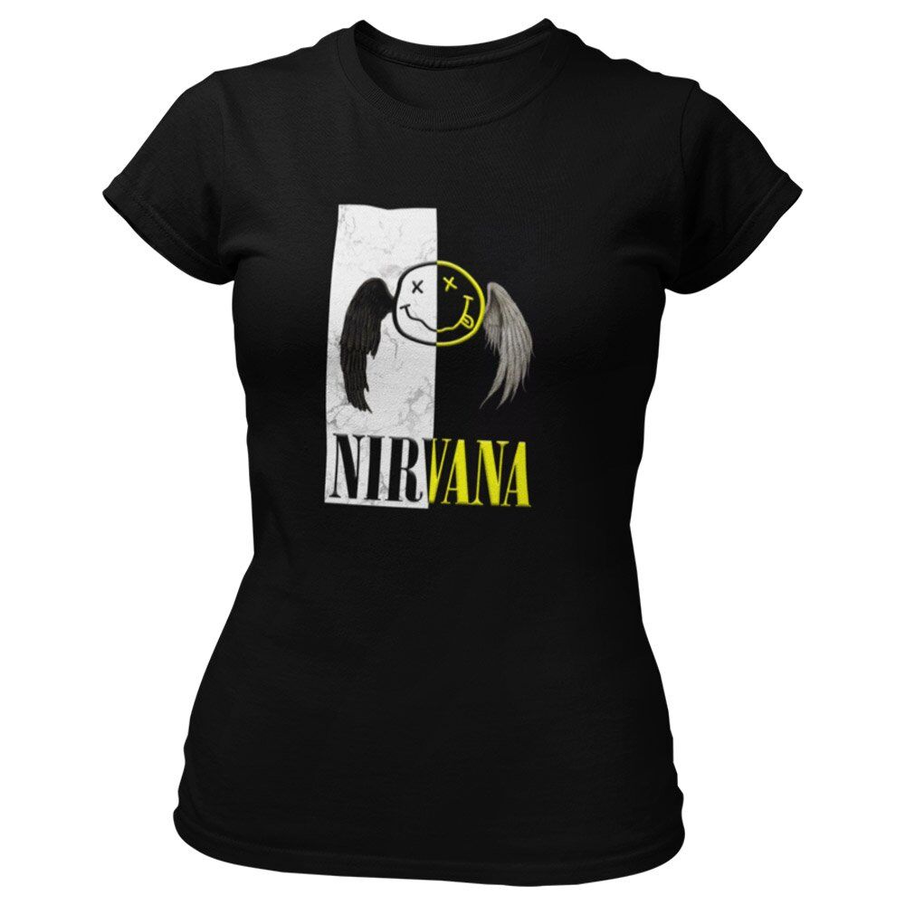 Pure Cotton Bio-Washed T-Shirt Chest Printed-Legends Series - Tribute to Rock Band Nirvana Design No.6-by ZingerTees-Unisex-EL9120328 - Image 7