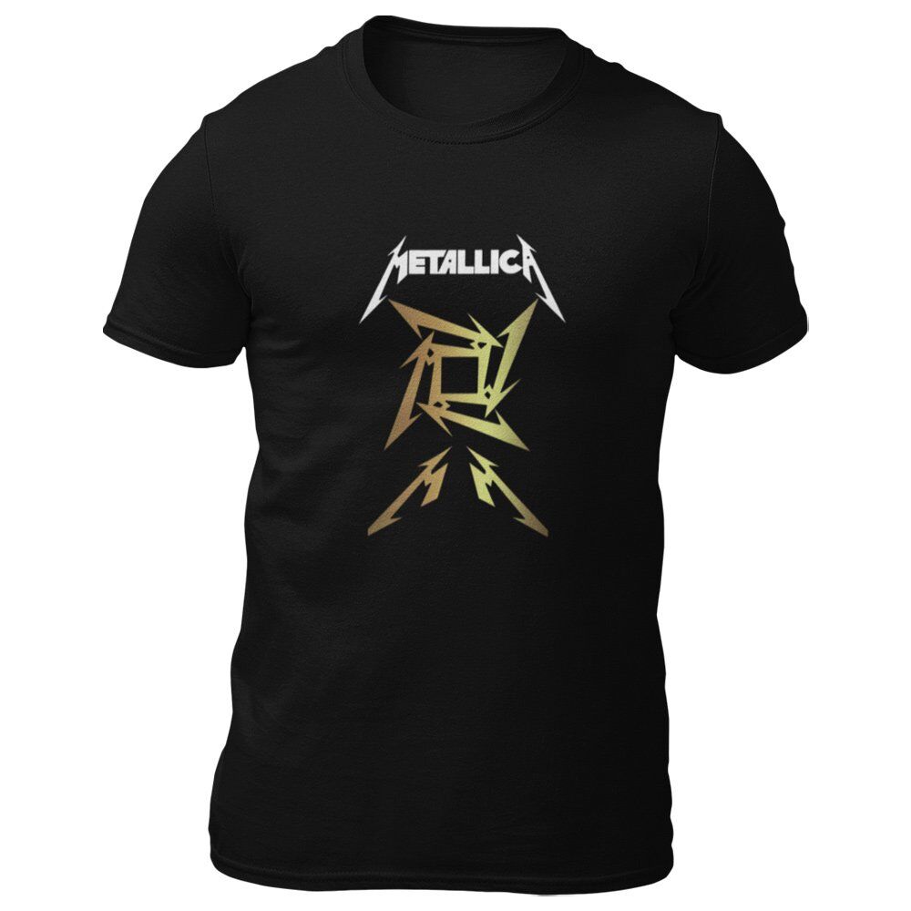 Pure Cotton Bio-Washed T-Shirt Chest Printed-Tribute to Metallica-Rock Music-Design-5-by ZingerTees-Unisex-EL9120483 - Image 5