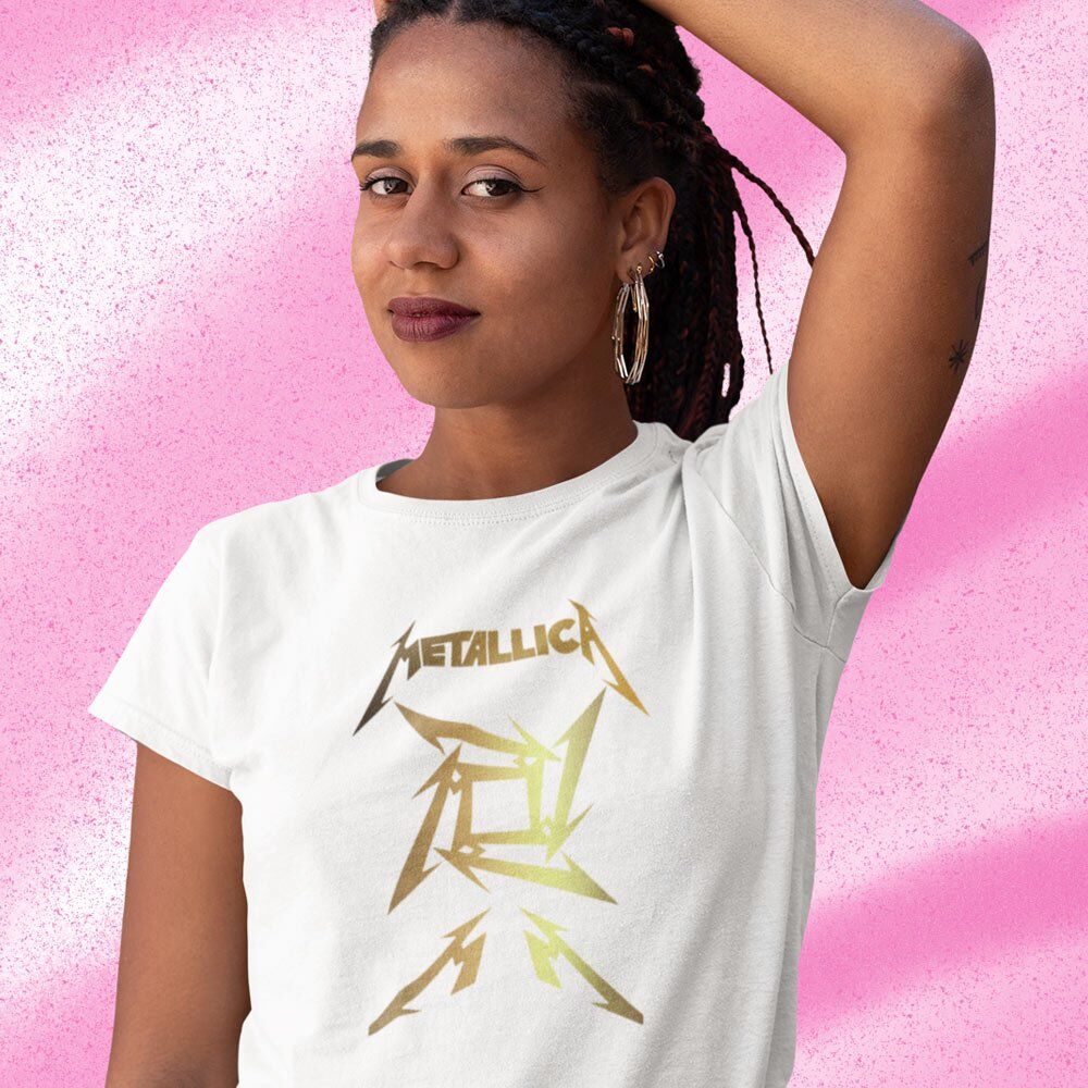 Pure Cotton Bio-Washed T-Shirt Chest Printed-Tribute to Metallica-Rock Music-Design-5-by ZingerTees-Unisex-EL9120483 - Image 2