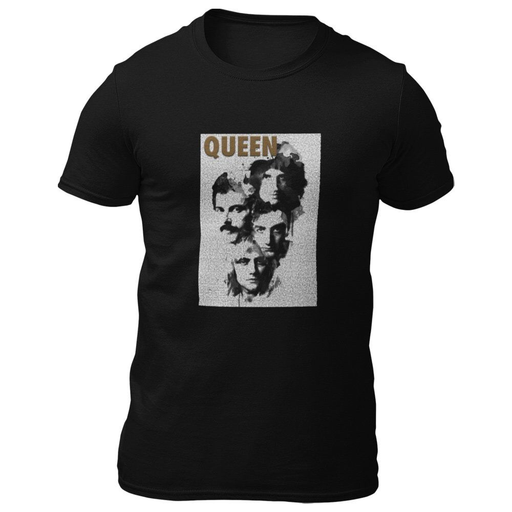 Pure Cotton Bio-Washed T-Shirt Chest Printed-Tribute to Queen-Freddie Mercury-Rock Music-Design-2-by ZingerTees-Unisex-EL9120490 - Image 6