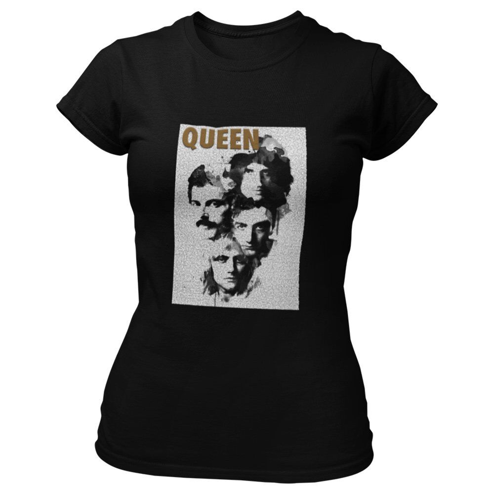 Pure Cotton Bio-Washed T-Shirt Chest Printed-Tribute to Queen-Freddie Mercury-Rock Music-Design-2-by ZingerTees-Unisex-EL9120490 - Image 5