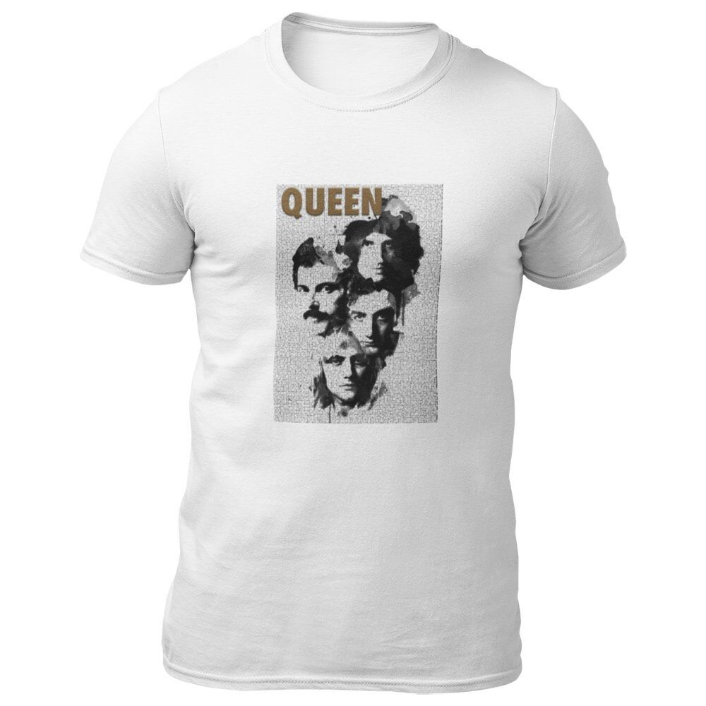 Pure Cotton Bio-Washed T-Shirt Chest Printed-Tribute to Queen-Freddie Mercury-Rock Music-Design-2-by ZingerTees-Unisex-EL9120490 - Image 8