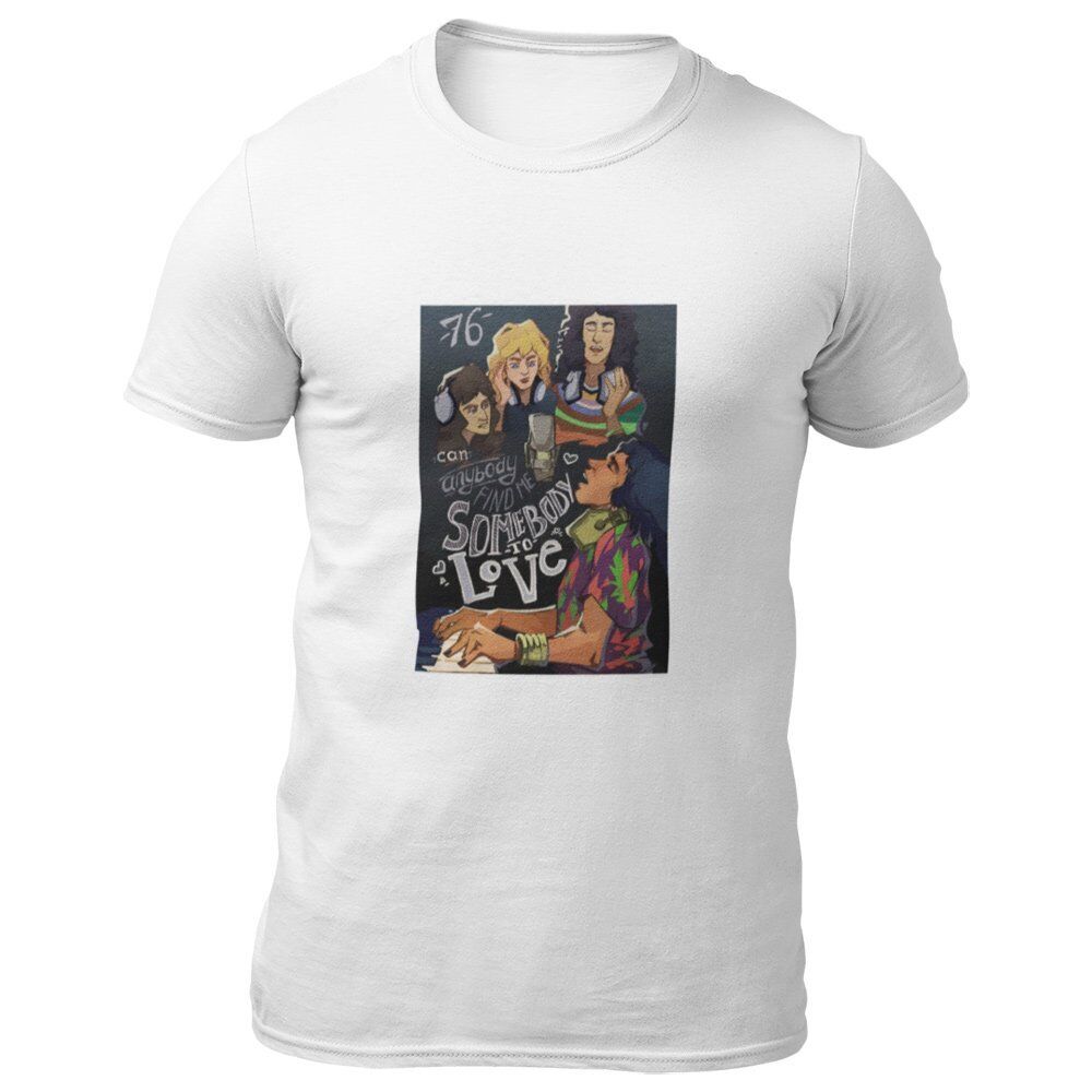 Pure Cotton Bio-Washed T-Shirt Chest Printed-Tribute to Queen-Freddie Mercury-Rock Music-Design-5-by ZingerTees-Unisex-EL9120493 - Image 6